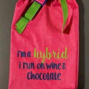 2 Pack Fun Fabric Wine Gift Bags Set of 3 Fabric Wine Bags see fun detai…